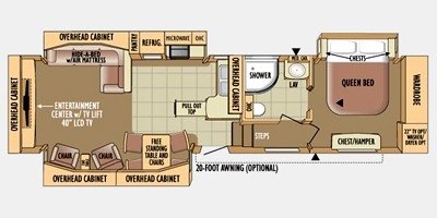 2010 Jayco Designer 35 RLTS floorplan