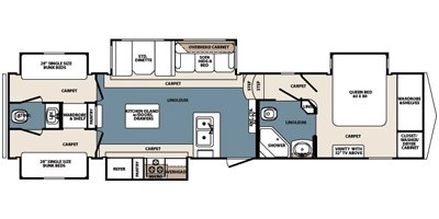 2010 Forest River Blue Ridge 3704BH floorplan