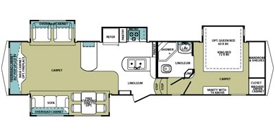 2010 Forest River Cardinal 3515 RT floorplan