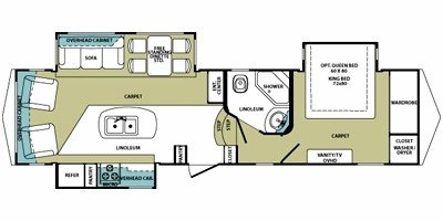 2010 Forest River Cardinal 3050 RL floorplan