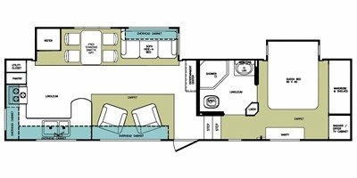 2010 Forest River Cardinal 3100 RK floorplan