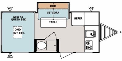 2010 Forest River r-pod RP-175 floorplan