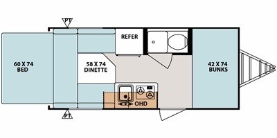 2010 Forest River r-pod RP-172T floorplan