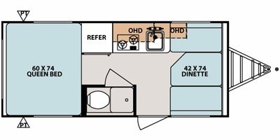 2010 Forest River r-pod RP-171 floorplan