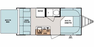 2010 Forest River r-pod RP-173T floorplan