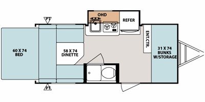 2010 Forest River r-pod RP-176T floorplan