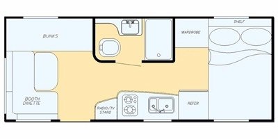 2010 Gulf Stream Visa 19RSD floorplan