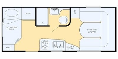 2010 Gulf Stream Visa 19FBD floorplan