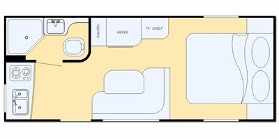 2010 Gulf Stream Visa 19RGU floorplan