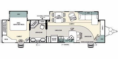 2010 Forest River Sandpiper 361FL floorplan