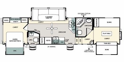 2010 Forest River Sandpiper 300FB floorplan