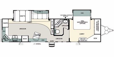 2010 Forest River Sandpiper 301RG floorplan