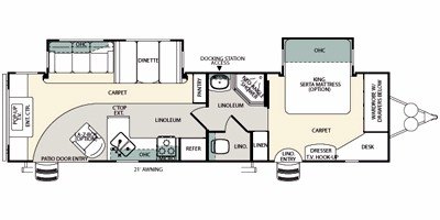 2010 Forest River Sandpiper 331RE floorplan