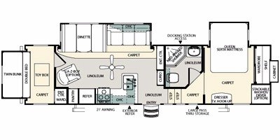 2010 Forest River Sandpiper 300BH floorplan