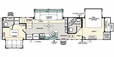 2010 Forest River Sandpiper 35LOFT floorplan