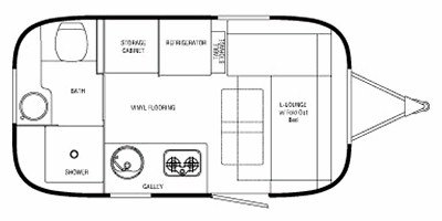 2010 Airstream Sport 17 floorplan