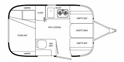 2010 Airstream Sport 16 floorplan