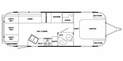 2010 Airstream Classic Limited 27FB floorplan