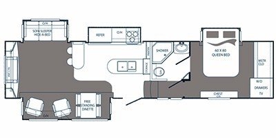 2010 Keystone Avalanche 330RE floorplan