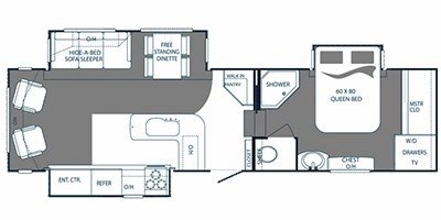 2010 Keystone Avalanche 290RL floorplan