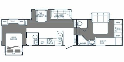 2010 Keystone Avalanche 335RB floorplan