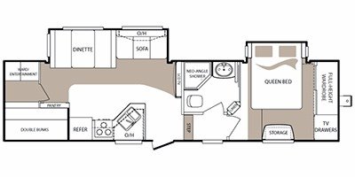 2010 Keystone Cougar High Country 296BHS floorplan