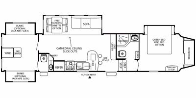 2010 Forest River Cedar Creek Silverback 35QB floorplan