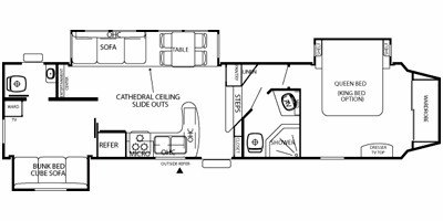 2010 Forest River Cedar Creek Silverback 31B2 floorplan