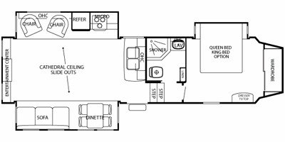 2010 Forest River Cedar Creek Silverback 29RE floorplan