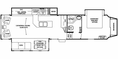 2010 Forest River Cedar Creek Silverback 35TS floorplan