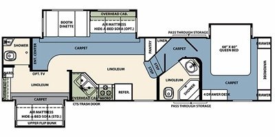 2010 Forest River Wildcat 31BH2B floorplan