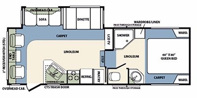 2010 Forest River Wildcat 27RLX floorplan