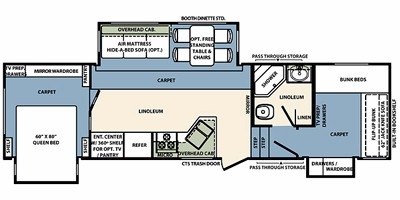 2010 Forest River Wildcat 32QBT floorplan