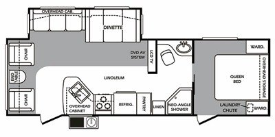 2010 Forest River Wildcat eXtraLite 27RLS floorplan