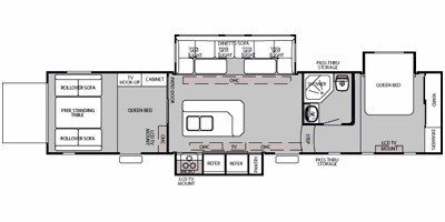 2010 Forest River Cherokee Wolf Pack 396WP floorplan
