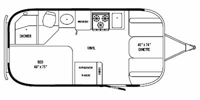 2010 Airstream International Ocean Breeze 19 Bambi floorplan