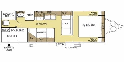 2010 Forest River Salem Cruise Lite 26BH floorplan