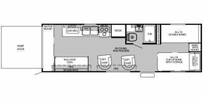 2010 Forest River Cherokee Wolf Pack 27DFWPOut floorplan