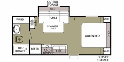 2010 Forest River Cherokee Grey Wolf 18RB floorplan