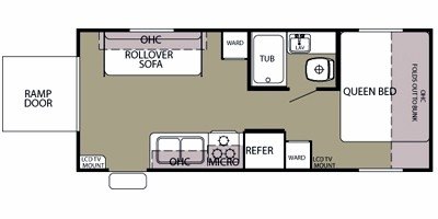 2010 Forest River Cherokee Grey Wolf 19RR floorplan