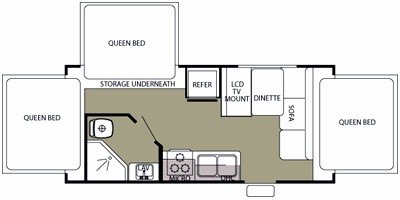 2010 Forest River Cherokee Grey Wolf 18 Hybrid floorplan