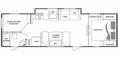 2010 Keystone Bullet 281BHS floorplan