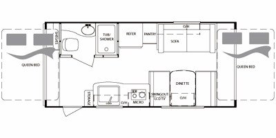 2010 Keystone Bullet 188EXP floorplan