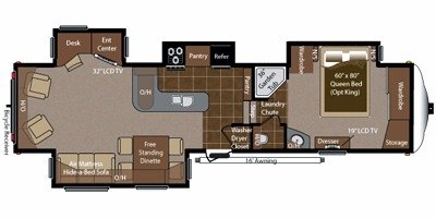 2010 Keystone Big Sky 340RLQ floorplan