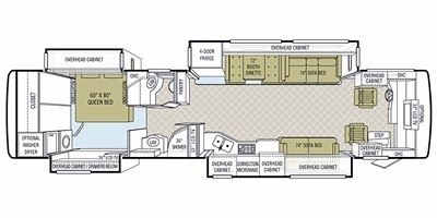 2010 Tiffin Motorhomes Phaeton 40 QTH floorplan