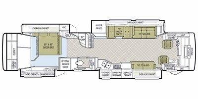 2010 Tiffin Motorhomes Phaeton 42 QRH floorplan