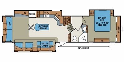 2010 KZ Stoneridge 38SR floorplan