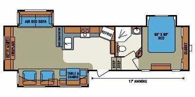 2010 KZ Stoneridge 35RE floorplan