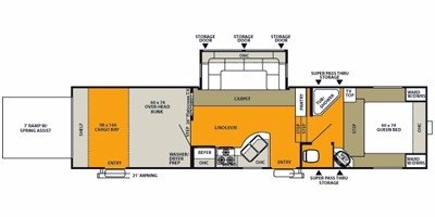 2010 Forest River Salem Sport XL 356SRV floorplan