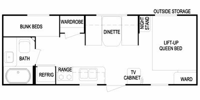 2010 Skyline Nomad Lite 227 floorplan